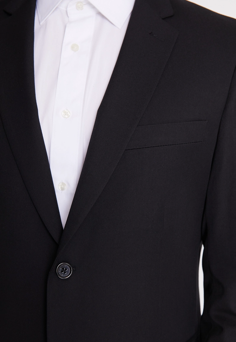 TRAJE FORMAL HOMBRE REGULAR TWILL NEGRO - 4
