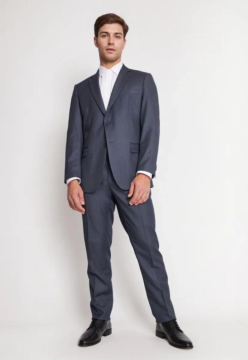 TRAJE FORMAL HOMBRE REGULAR TWILL MARENGO - 1
