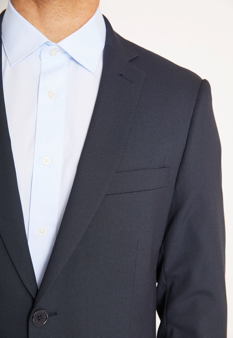 TRAJE FORMAL HOMBRE SLIM TEXTURADO AZUL MARINO - 4