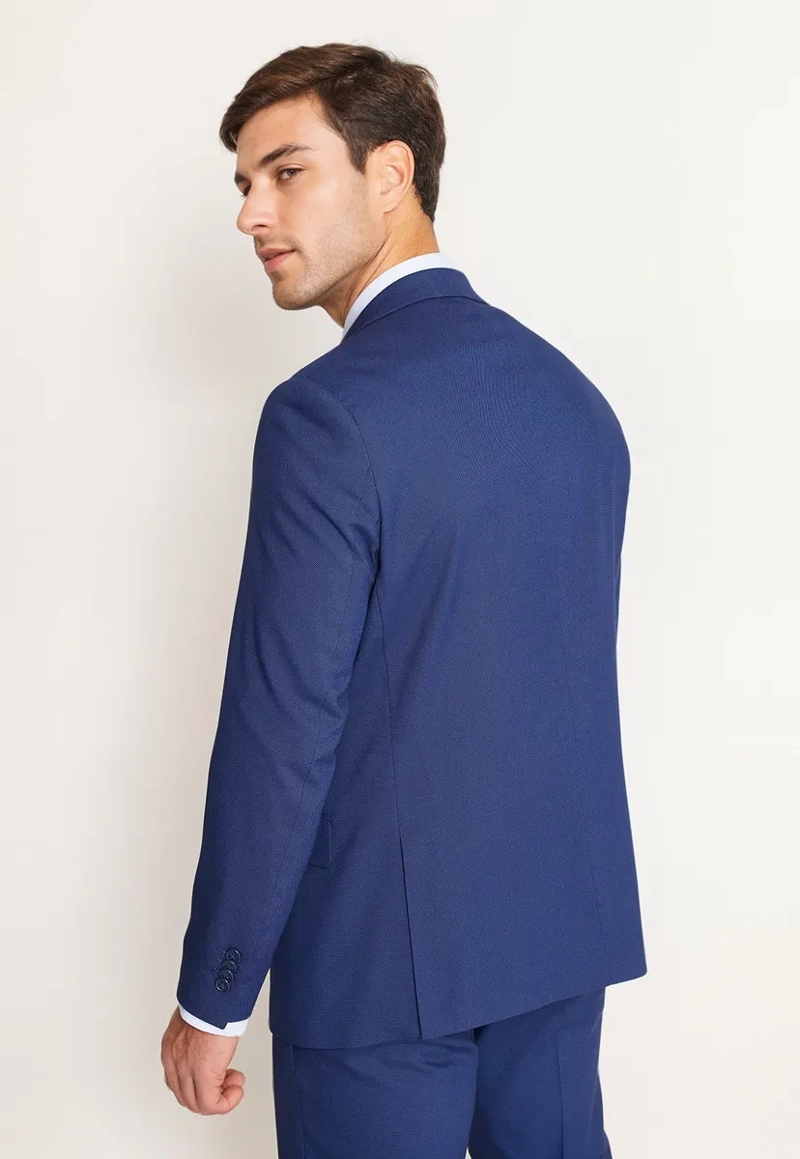 TRAJE FORMAL HOMBRE SLIM TEXTURADO AZUL MEDIO - 3