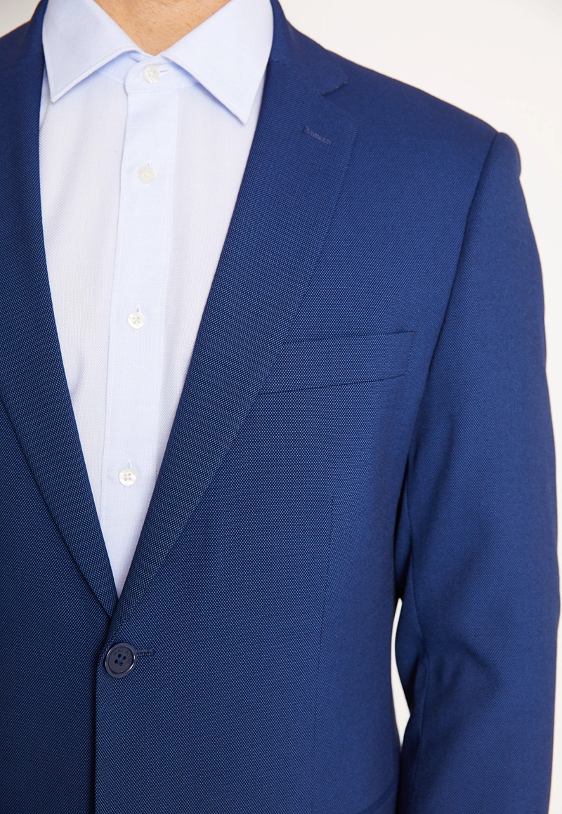 TRAJE FORMAL HOMBRE SLIM TEXTURADO AZUL MEDIO - 4