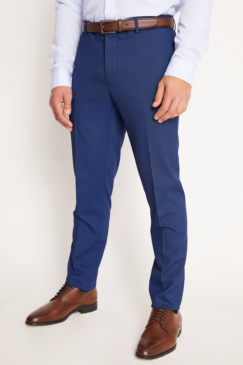 TRAJE FORMAL HOMBRE SLIM TEXTURADO AZUL MEDIO - 5