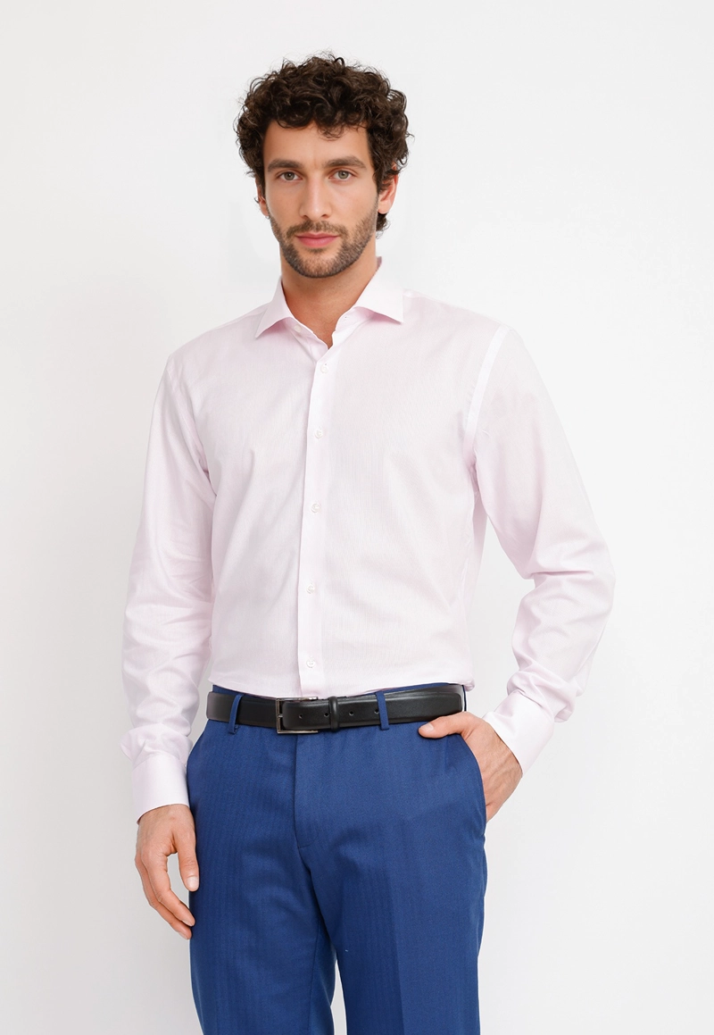 CAMISA HOMBRE FORMAL ALGODON VERCELLI ROSADO - 1