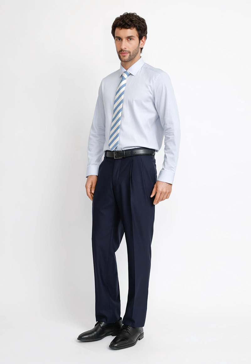CAMISA FORMAL HOMBRE DYNAMIC CELESTE - 4