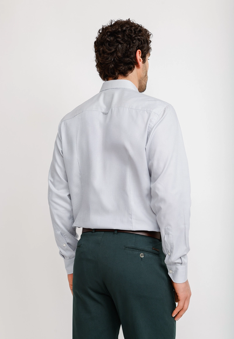 CAMISA PIED DE POULE ALGODON EUROPE LILA - 2