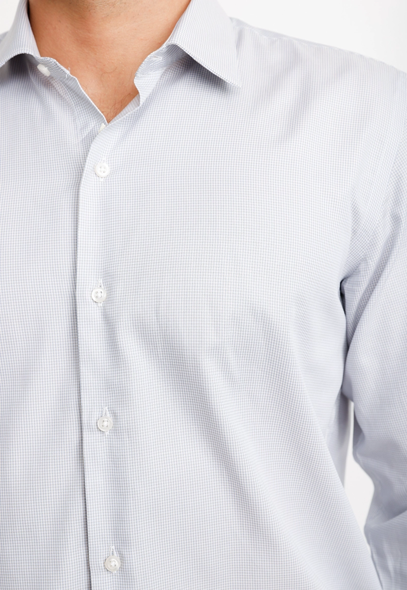CAMISA PIED DE POULE ALGODON EUROPE LILA - 3