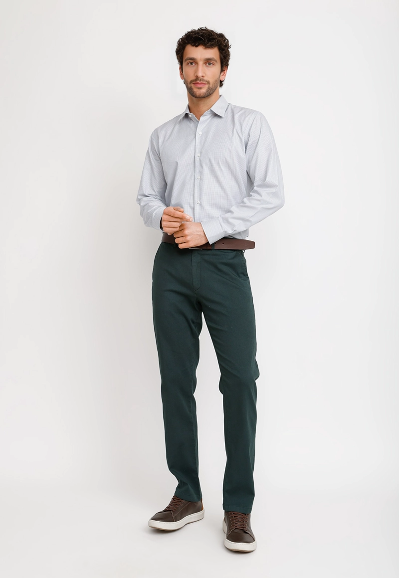 CAMISA PIED DE POULE ALGODON EUROPE LILA - 4