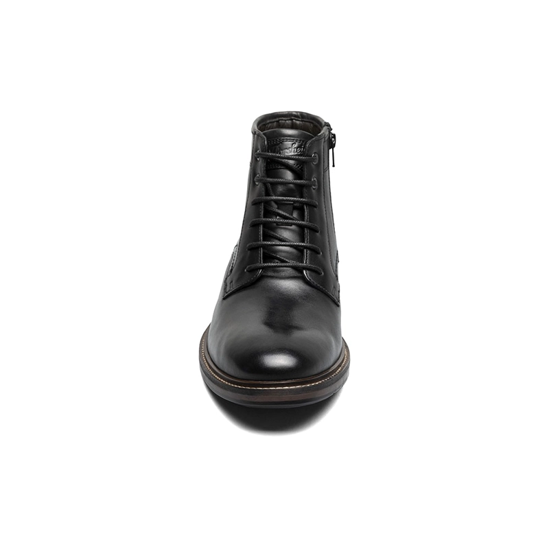 BOTINES CASUAL FORGE PLAIN TOE LACE UP NEGRO - 2