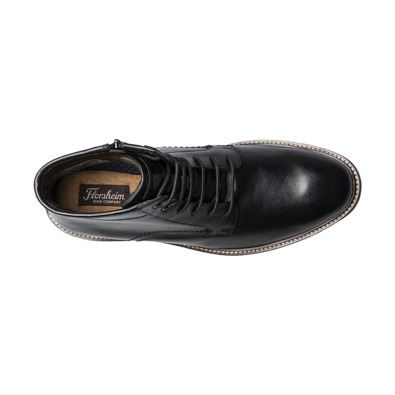 BOTINES CASUAL FORGE PLAIN TOE LACE UP NEGRO - 6