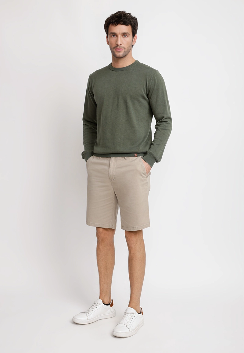 BERMUDA ALGODON VALERIO BEIGE - 4