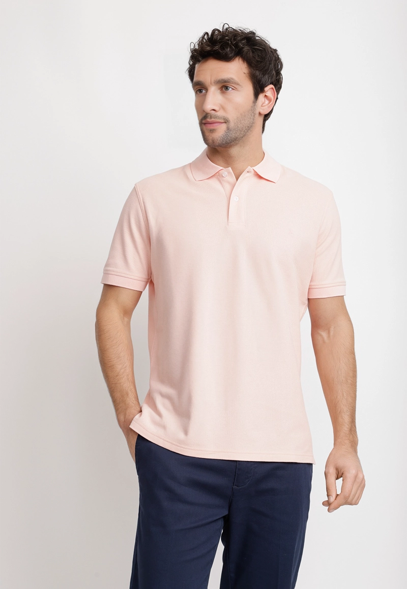 POLERA POLO PIQUE ALGODON MARINI CORAL - 1