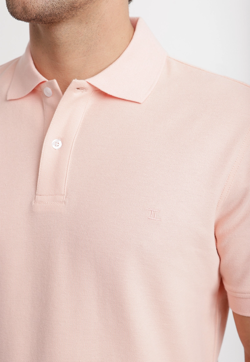 POLERA POLO PIQUE ALGODON MARINI CORAL - 3