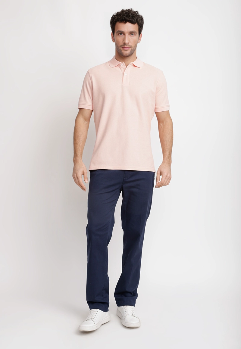 POLERA POLO PIQUE ALGODON MARINI CORAL - 4