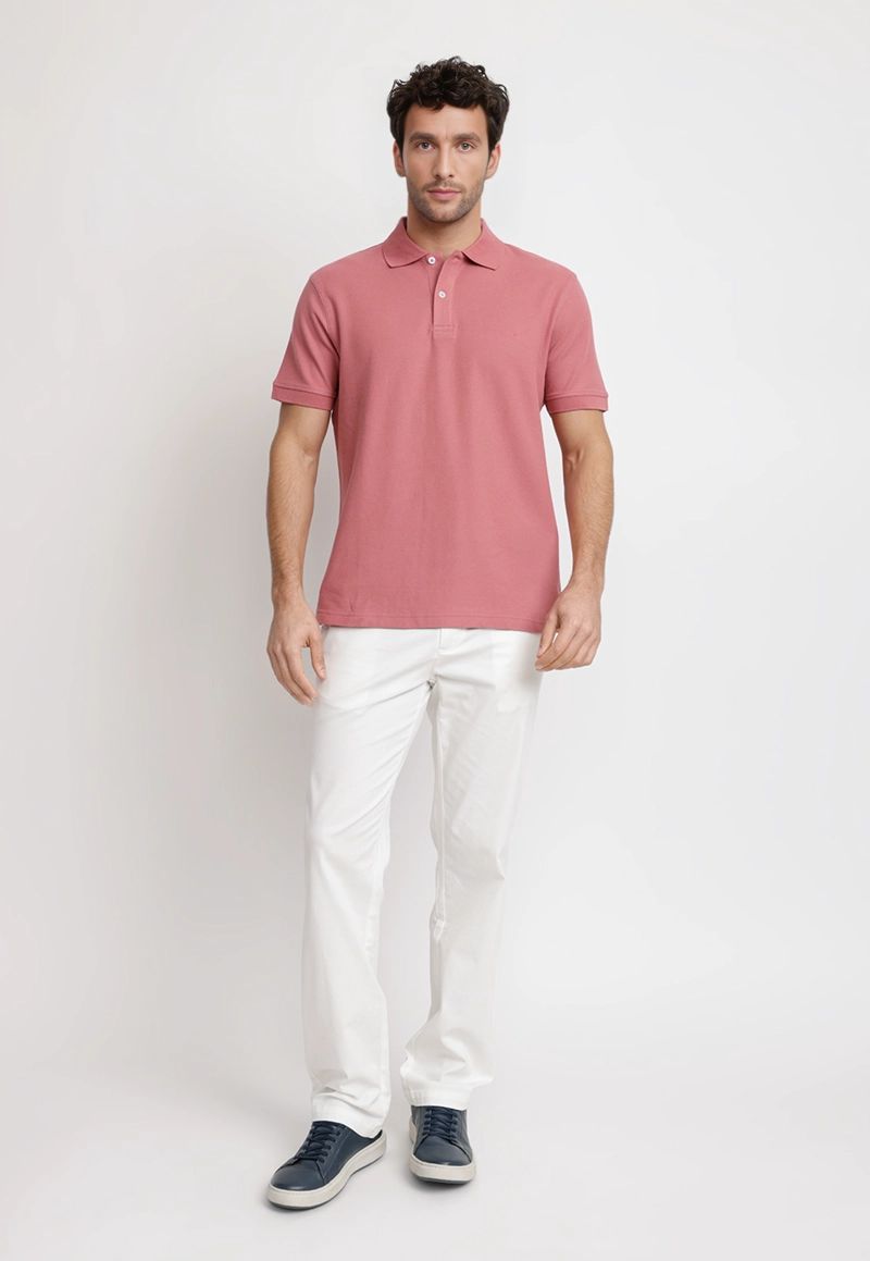 POLERA POLO PIQUE ALGODON MARINI ROJO - 4