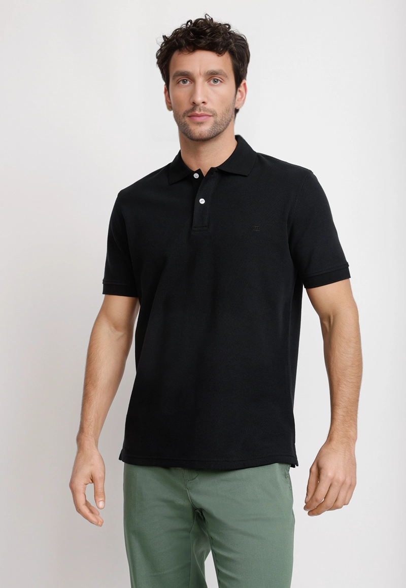 POLERA POLO PIQUE ALGODON MARINI NEGRO - 1