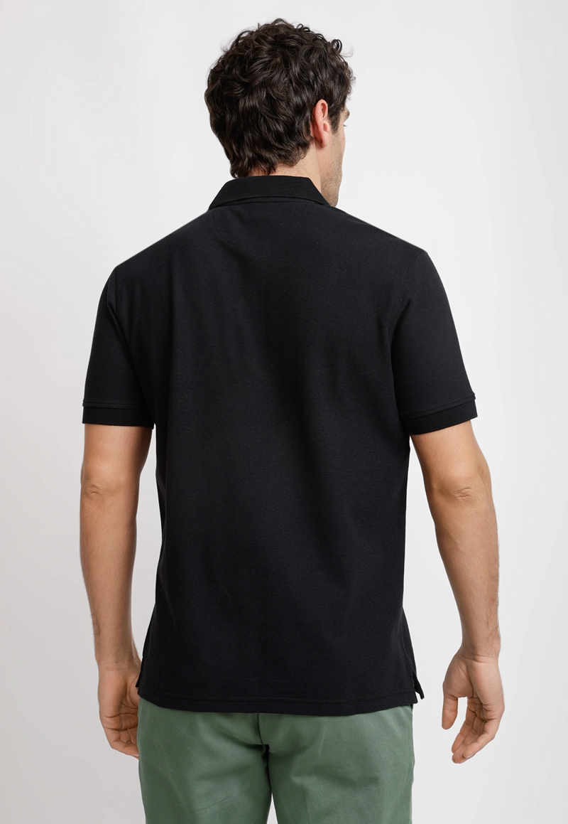 POLERA POLO PIQUE ALGODON MARINI NEGRO - 2