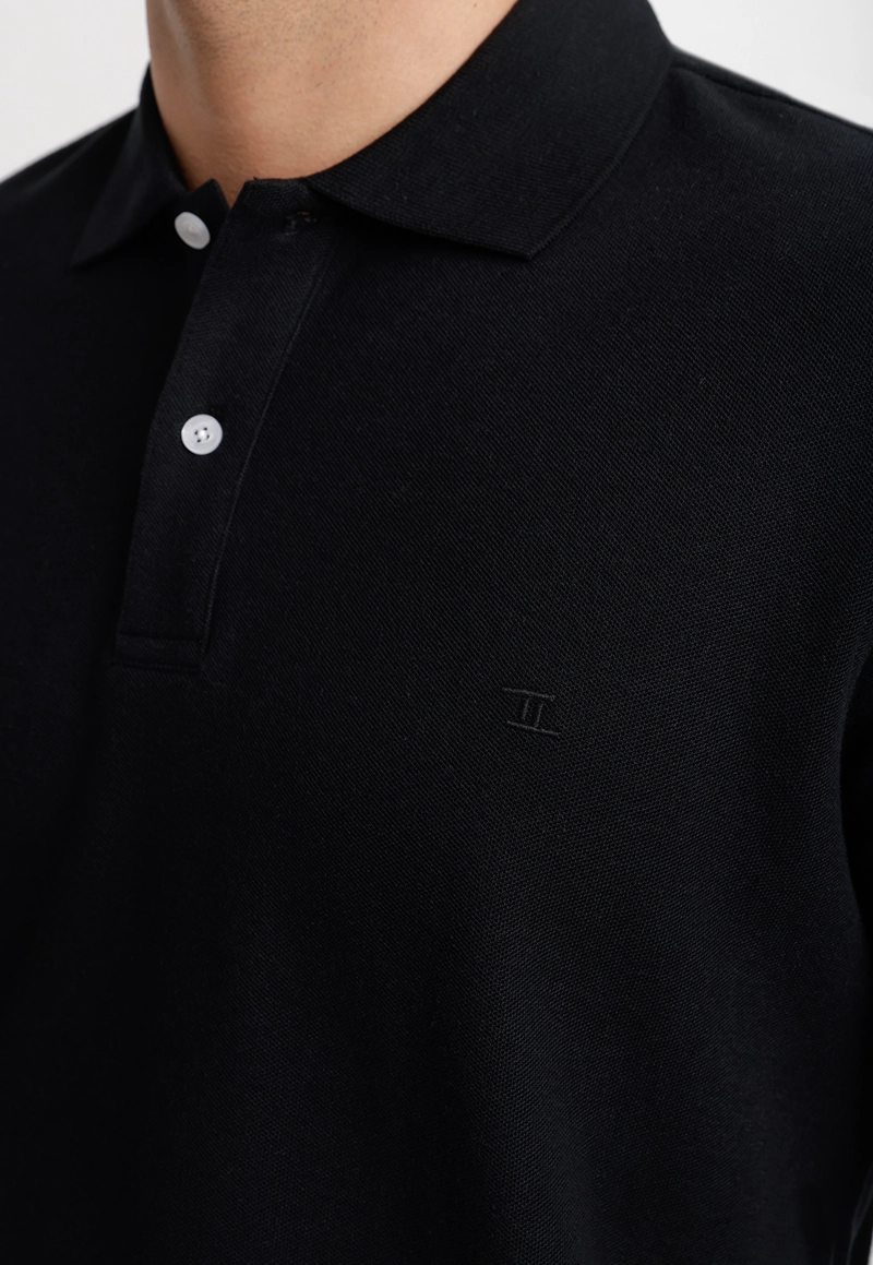 POLERA POLO PIQUE ALGODON MARINI NEGRO - 3