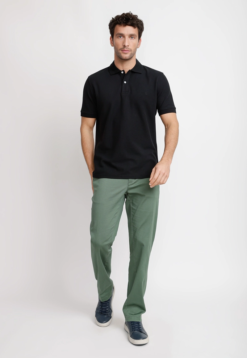 POLERA POLO PIQUE ALGODON MARINI NEGRO - 4