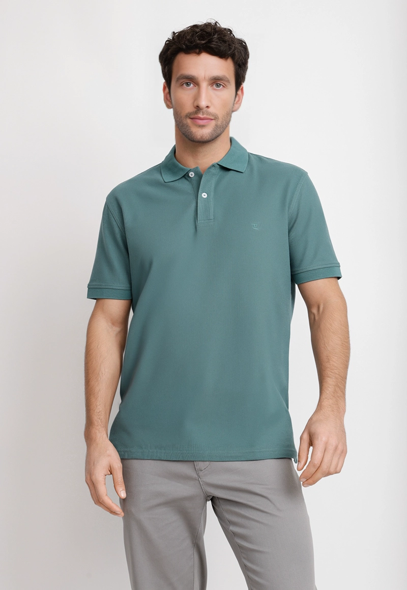 POLERA POLO PIQUE ALGODON MARINI VERDE - 1