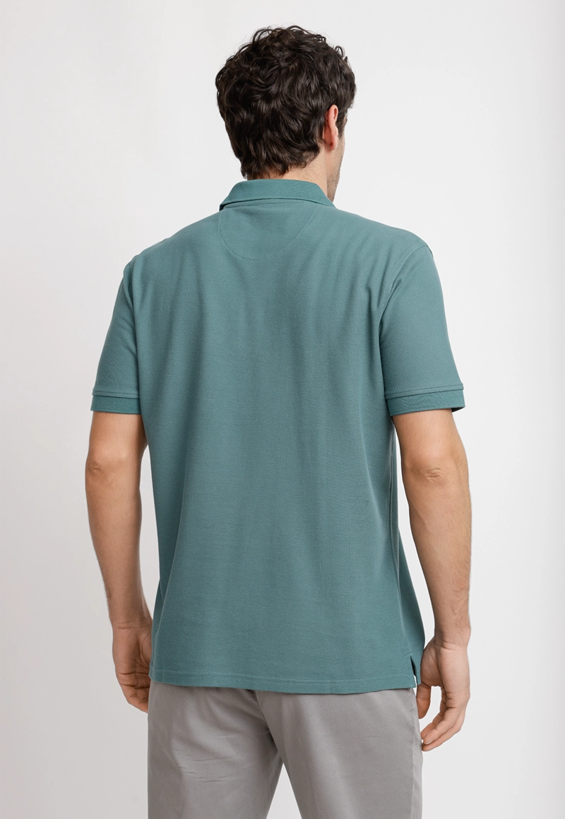 POLERA POLO PIQUE ALGODON MARINI VERDE - 2