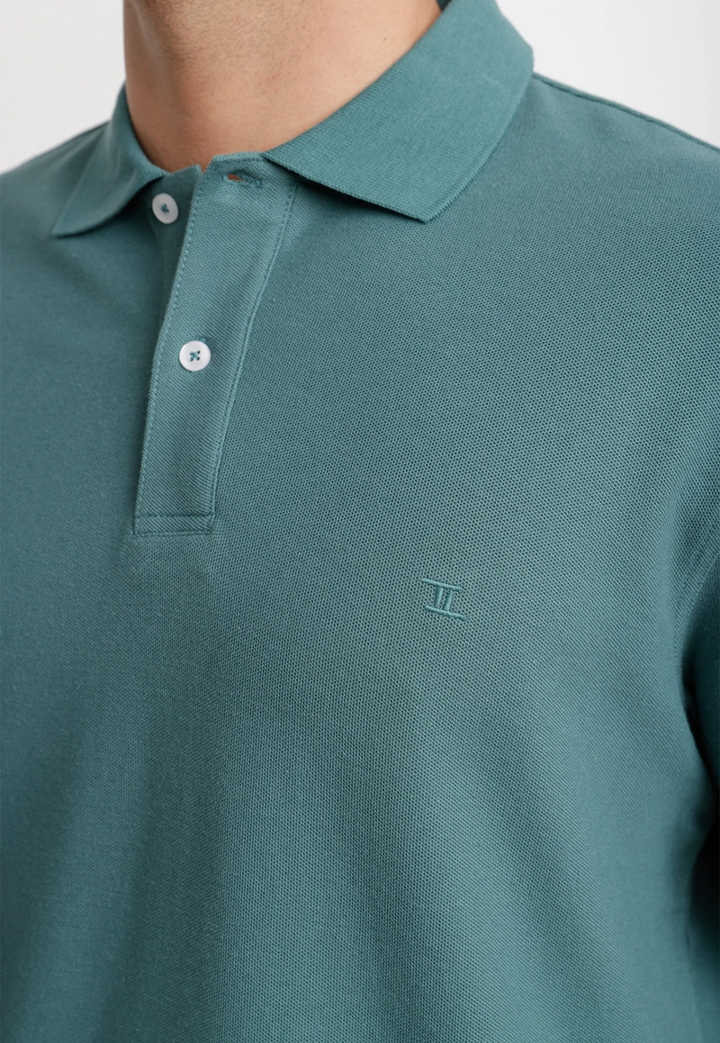 POLERA POLO PIQUE ALGODON MARINI VERDE - 3