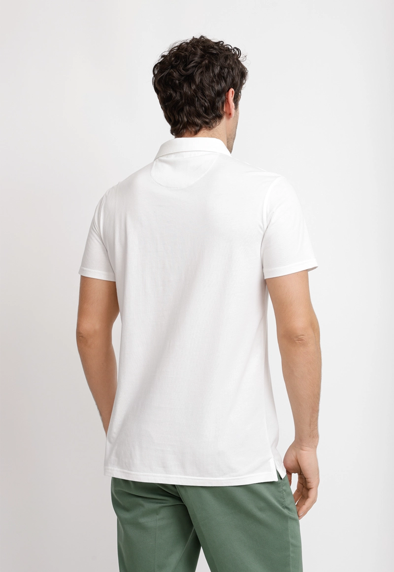 POLERA POLO ALGODON PIMA MARC BLANCO - 2