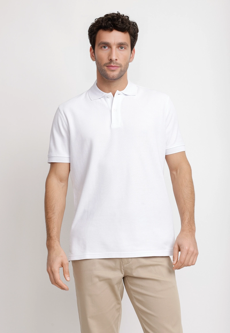 POLERA POLO PIQUE ALGODON MARINI BLANCO - 1