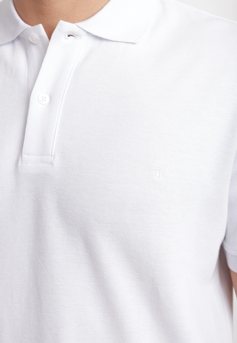 POLERA POLO PIQUE ALGODON MARINI BLANCO - 3