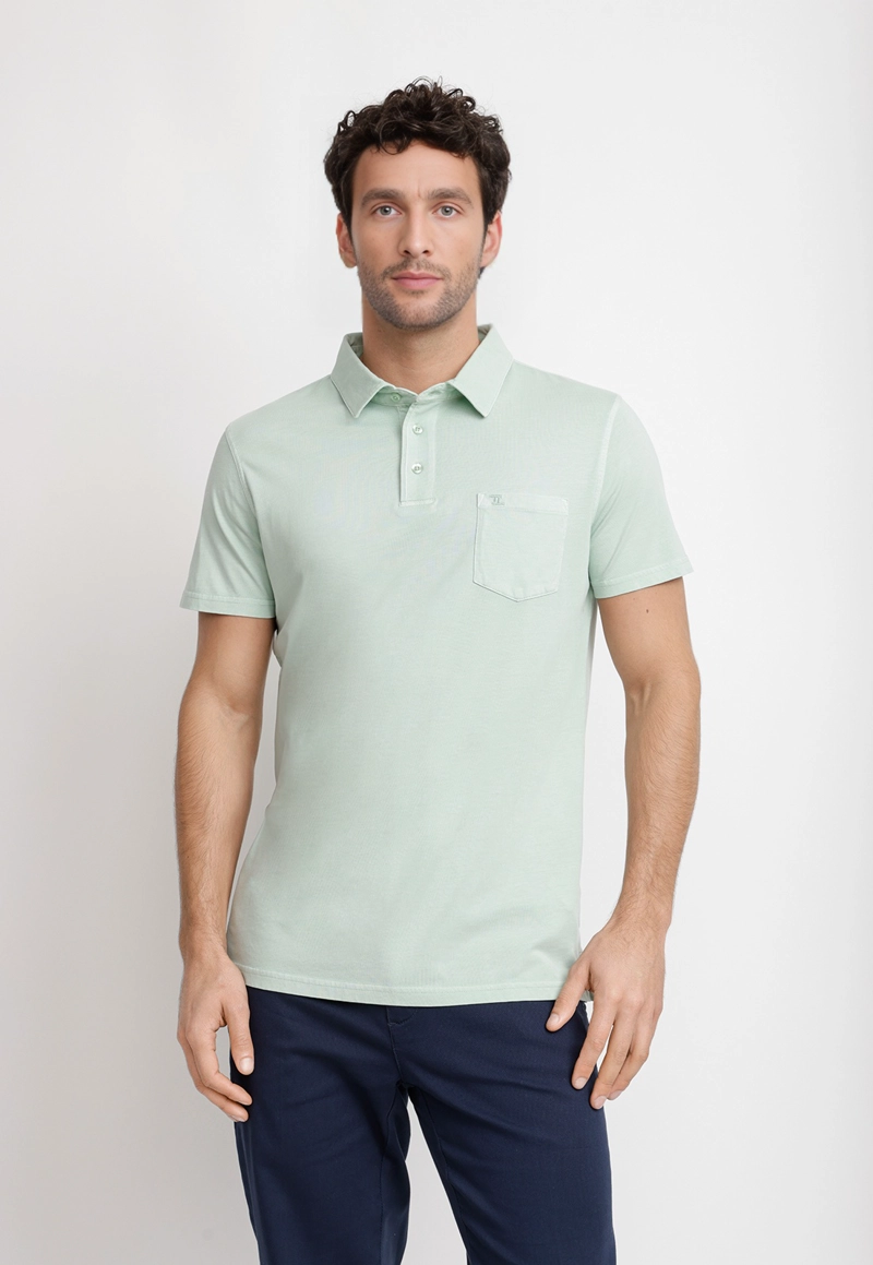 POLERA POLO ALGODON PIMA MARC MENTA - 1