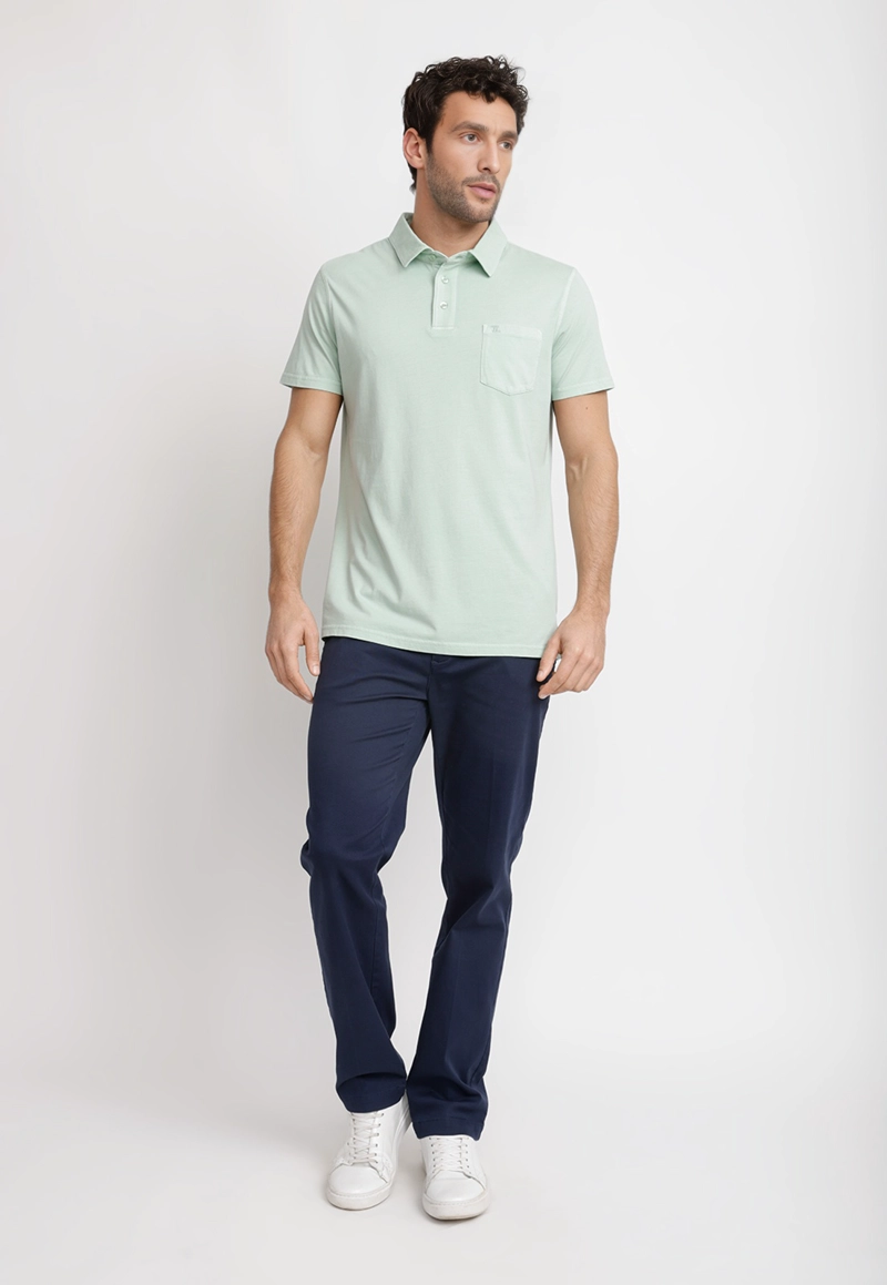 POLERA POLO ALGODON PIMA MARC MENTA - 4