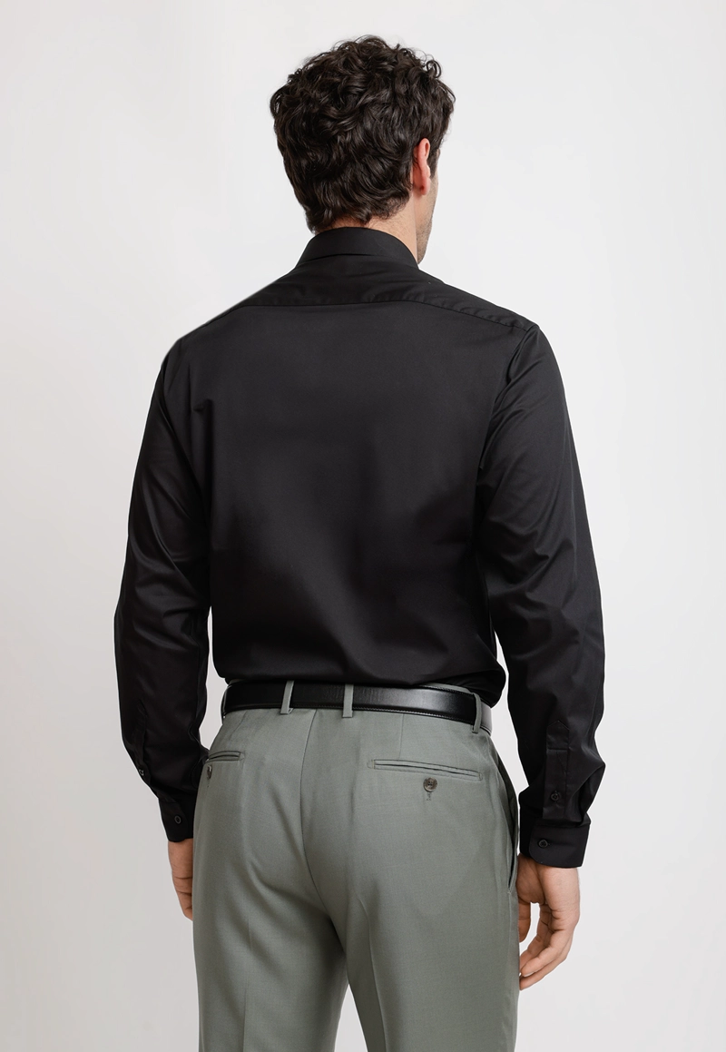CAMISA HOMBRE FORMAL GRADUACION NEGRO - 2