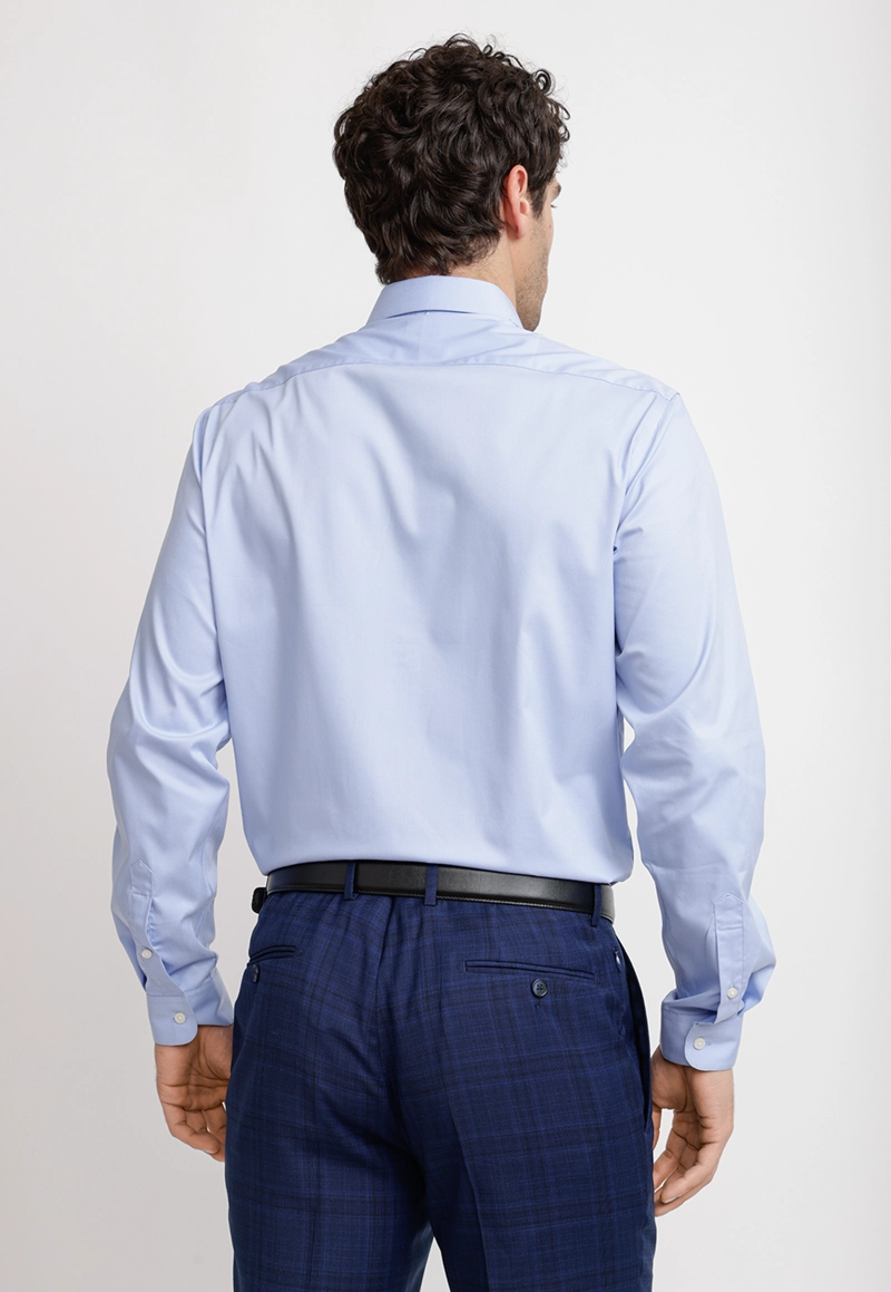 CAMISA HOMBRE FORMAL GRADUACION CELESTE - 2
