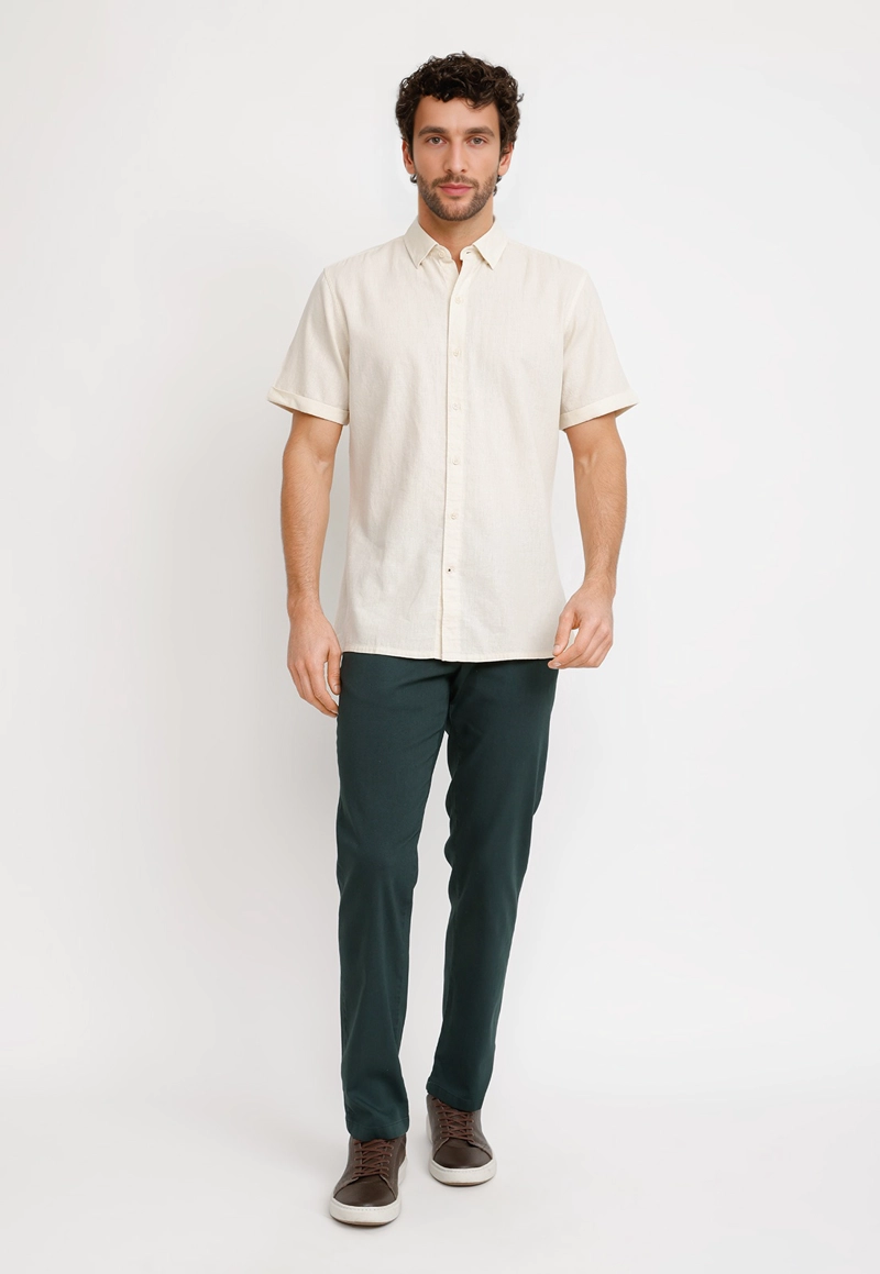 CAMISA LINO ALGODON BORIS CRUDO - 4