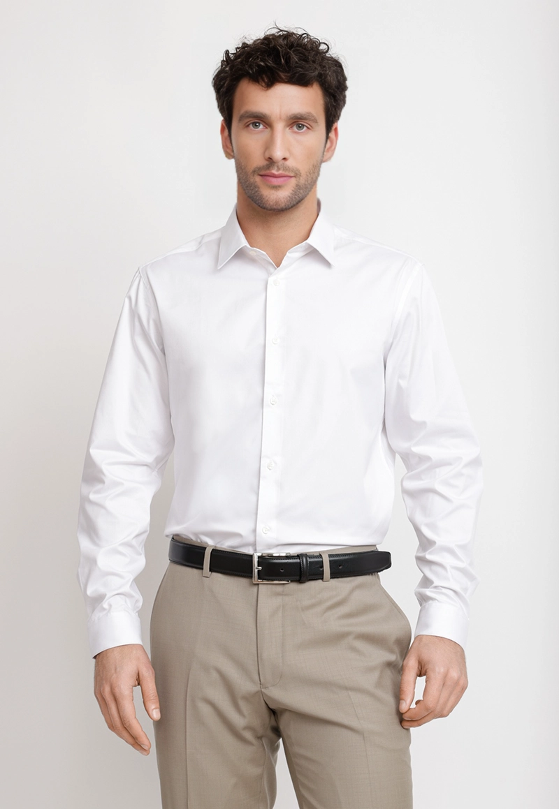 CAMISA HOMBRE FORMAL GRADUACION BLANCO - 1