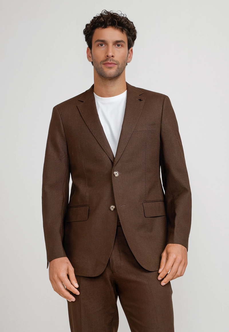 CHAQUETA HOMBRE LINO CESAR CAFE - 1