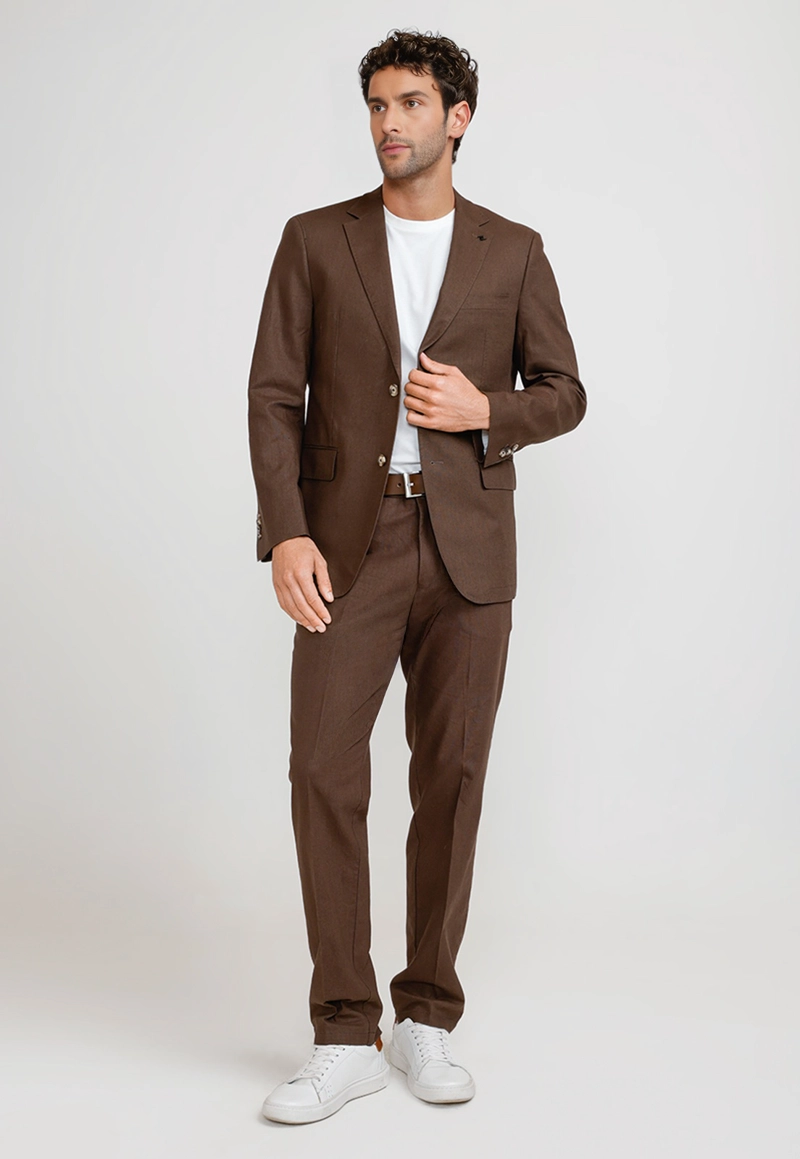 CHAQUETA HOMBRE LINO CESAR CAFE - 4