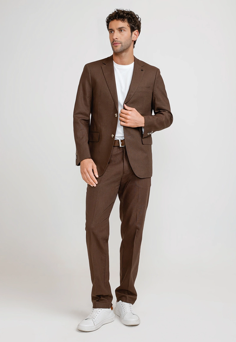 CHAQUETA HOMBRE LINO CESAR CAFE - 4