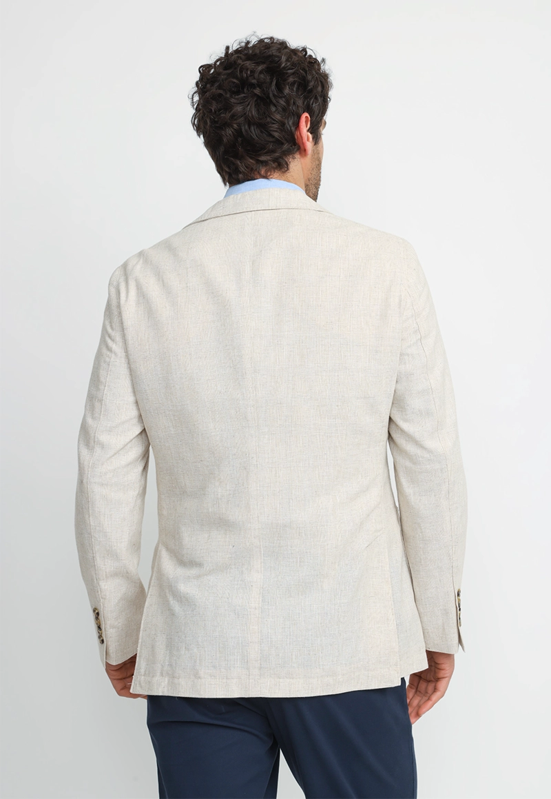 CHAQUETA HOMBRE LINO ALGODON CADEN BEIGE - 2