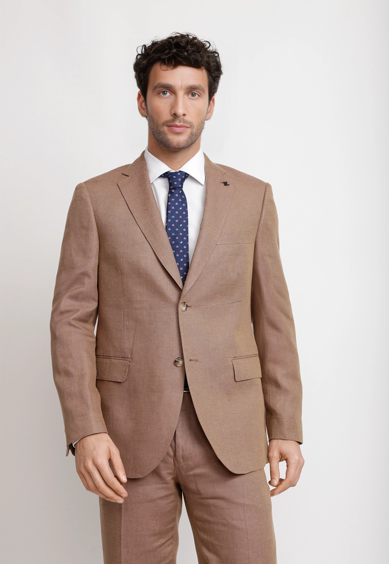 CHAQUETA HOMBRE FORMAL LINO MIX&COLOR CAFE - 1