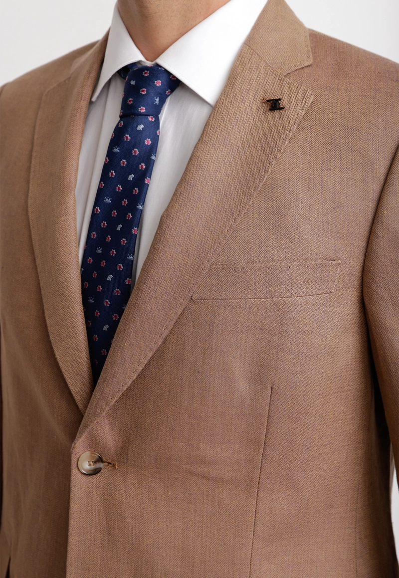 CHAQUETA HOMBRE FORMAL LINO MIX&COLOR CAFE - 3