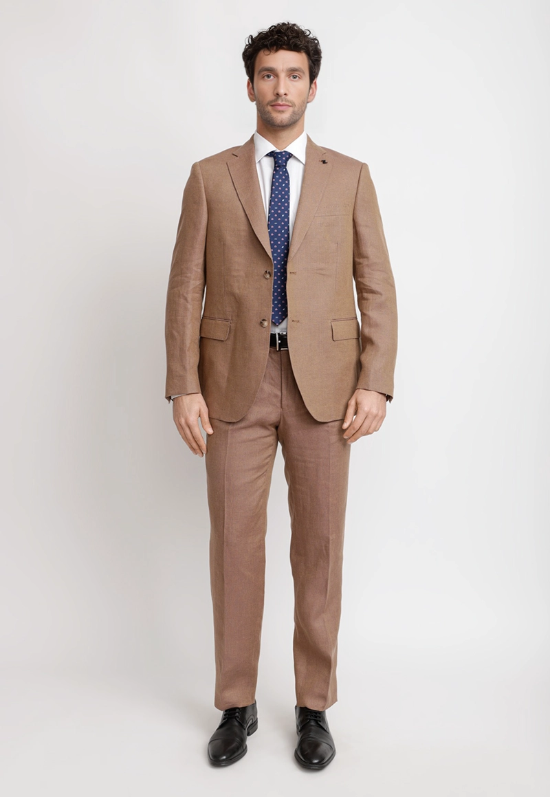 CHAQUETA HOMBRE FORMAL LINO MIX&COLOR CAFE - 4