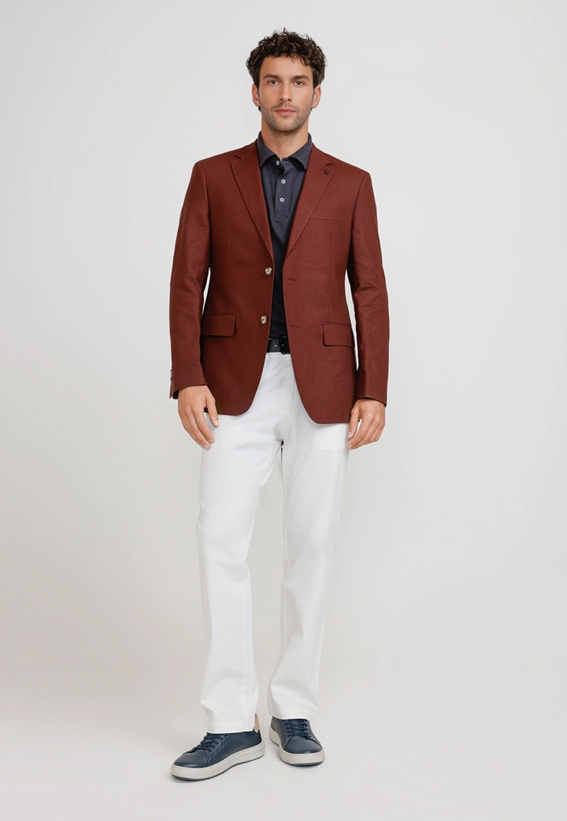 CHAQUETA HOMBRE LINO CESAR BURDEO - 4