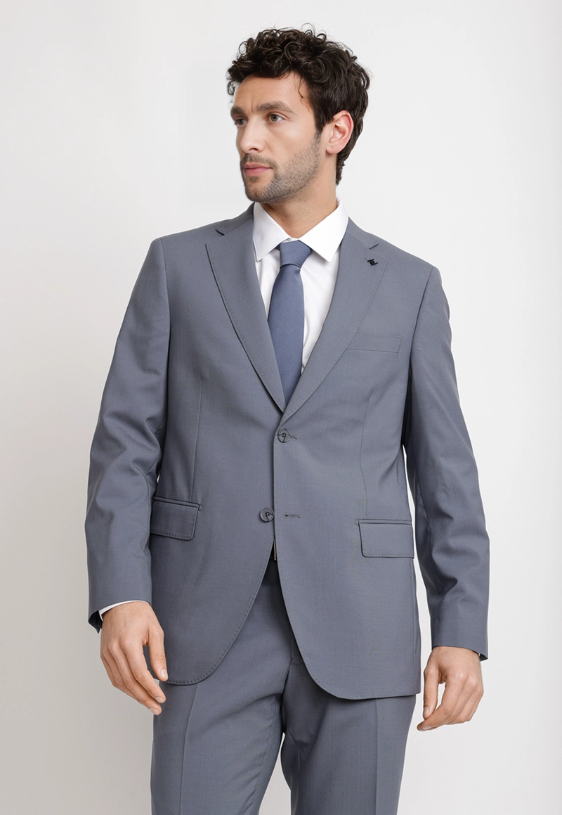 CHAQUETA HOMBRE FORMAL LANA S100'S MIX&COLOR AZUL PIEDRA - 1