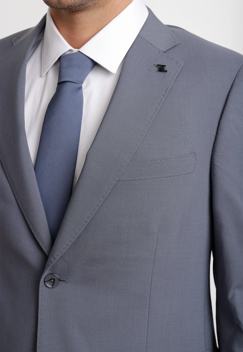 CHAQUETA HOMBRE FORMAL LANA S100'S MIX&COLOR AZUL PIEDRA - 3