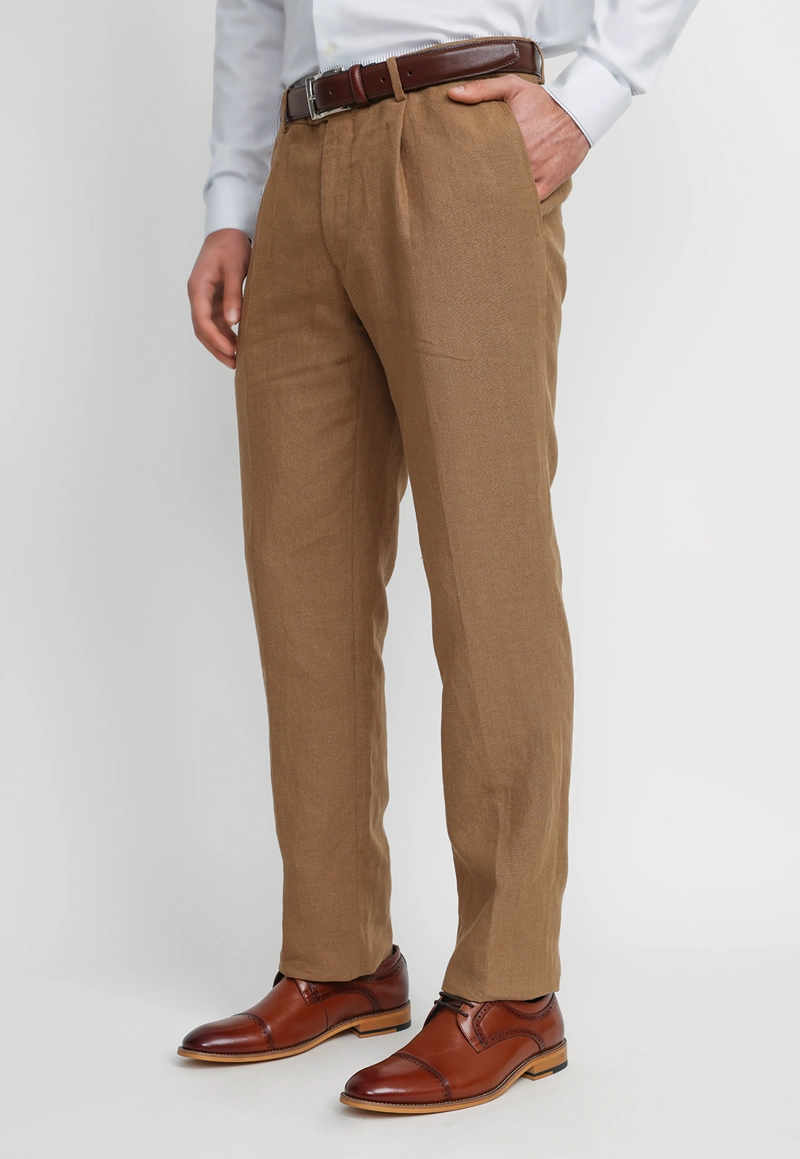 PANTALON HOMBRE FORMAL LINO CLASSIC CAMEL - 1