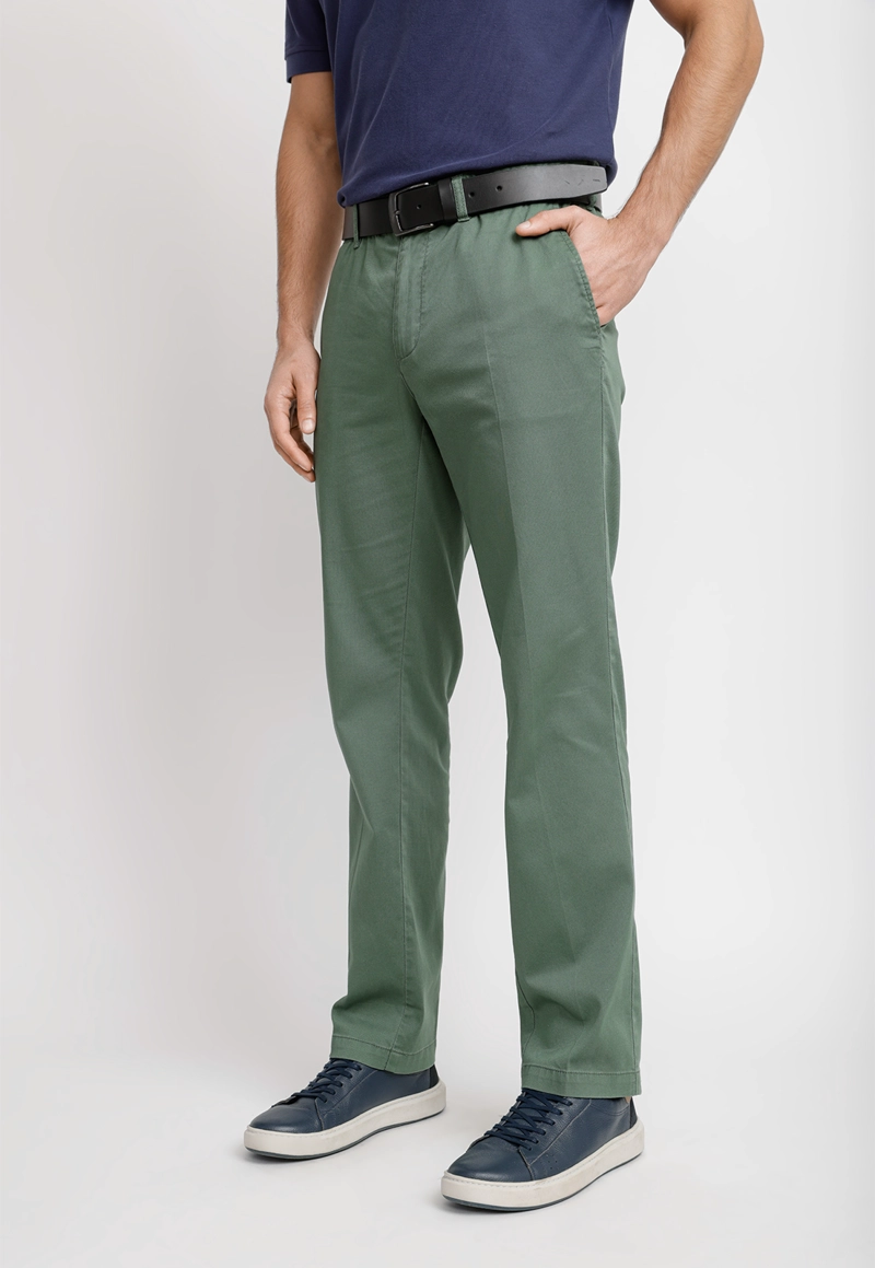 PANTALON TEXTURADO HOMBRE ALGODON VULCAN VERDE - 1