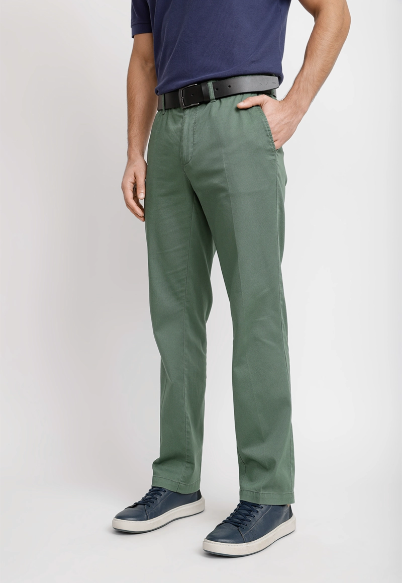 PANTALON TEXTURADO HOMBRE ALGODON VULCAN VERDE - 1