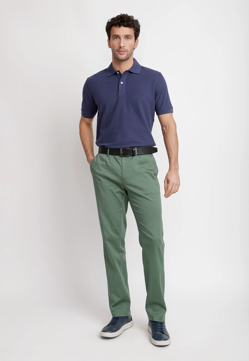 PANTALON TEXTURADO HOMBRE ALGODON VULCAN VERDE - 4
