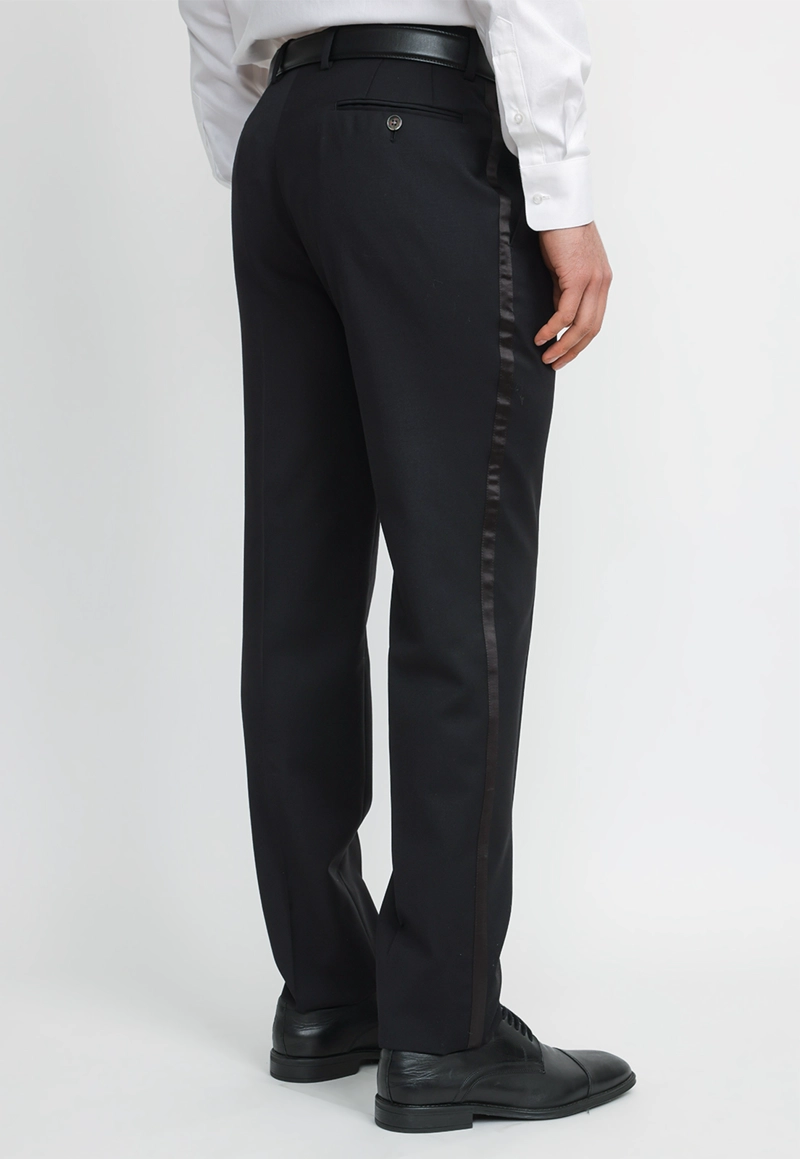 PANTALON HOMBRE FORMAL LANA S100'S SMOKING NEGRO - 2