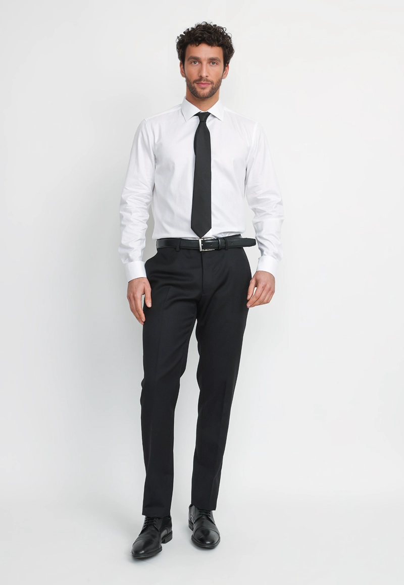 PANTALON HOMBRE FORMAL LANA S100'S SMOKING NEGRO - 4